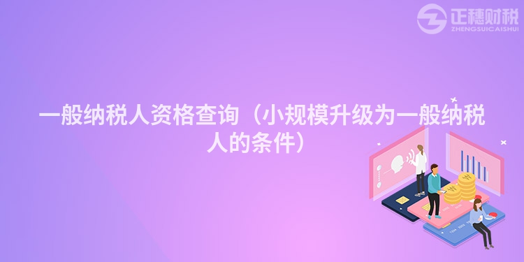 一般纳税人资格查询（小规模升级为一般纳税人的条件）