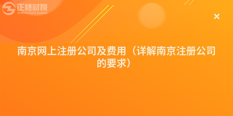 南京网上注册公司及费用（详解南京注册公司的要求）